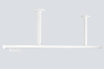 Техно15 карниз для штор з відступом від стелі  5см до 100см, білий
