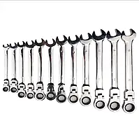 Набір ключів LEX 1578 — 12 од., із тріскачкою, професійний рівень