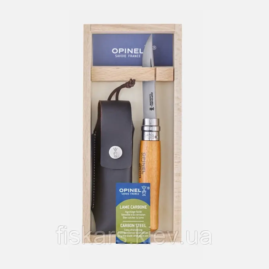 Ніж з чохлом Opinel Classic No.08 VRN Gift Box (000815), фото 1