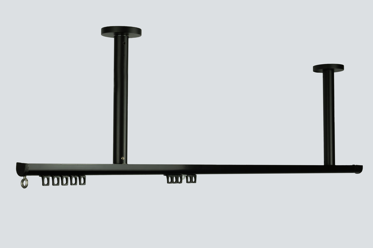 Техно15 карниз для штор з відступом від стелі  5см до 100см, чорний, фото 1