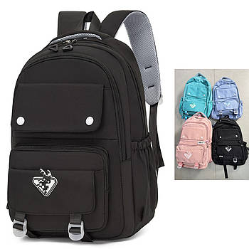 Рюкзак шкільний спортивний міський 45*35 см на блискавці з кишенями Bagfon