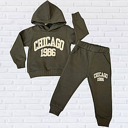 Дитячий костюм з капюшоном на флісі для хлопчика Розміри: 2,3,4,5 років (38240)