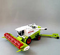 Іграшковий комбайн пластиковий великий з жаткою 8089  "Сільськогосподарська техніка", інерційний , в слюді