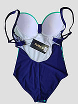 Купальник слитный Fuba 7109 Тильда зеленый(В НАЛИЧИИ ТОЛЬКО 48 50 52 54 56 УКР р-ры), фото 4