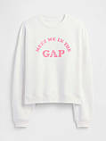 Світшот жіночий на флісі GAP з логотипом 1159846334 (Білий XXL), фото 5