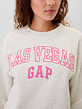 Світшот жіночий на флісі GAP з логотипом 1159843861 (Молочний XL), фото 4