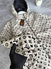 Вітровка Louis Vuitton молодіжна з капюшоном демісезонна на підкладці куртка бежева брендова, фото 3