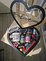 Подарочный бокс Сердце LOVE для него! Подарок парню, мужу, любимому, дяде, дедушке, отцу, крёстному!