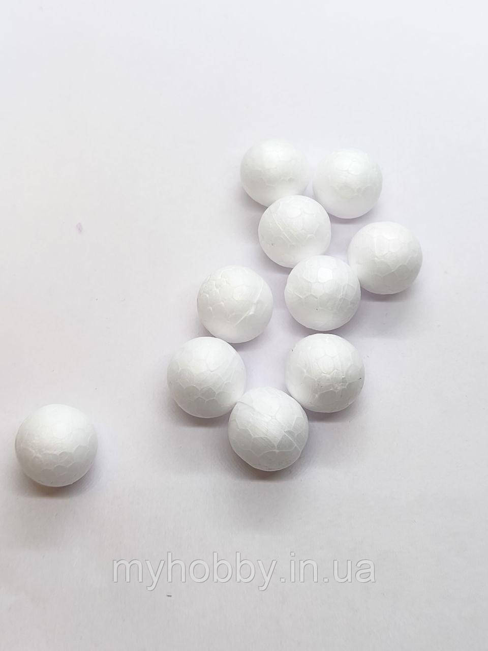 Куля пінопласт для декору 1,6см -10шт, фото 1