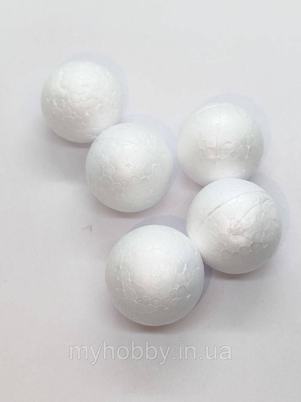 Куля пінопласт для декору 3см -5шт, фото 1