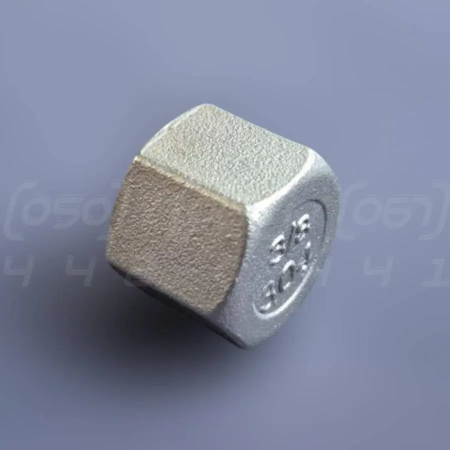 Заглушка муфтова нержавіюча DN10 (3/8") шестигранна, внутрішня різьба BSPP, н/ж сталь AISI304, Class 150, фото 1