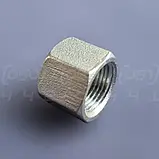 Заглушка муфтова нержавіюча DN10 (3/8") шестигранна, внутрішня різьба BSPP, н/ж сталь AISI304, Class 150, фото 6