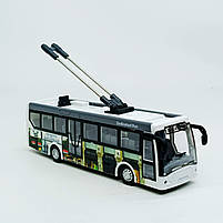 Троллейбус JC-043A 20 см — радіокерована модель з акумулятором, USB зарядкою, світлом, арт. JC-043A, фото 4