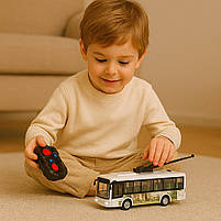 Троллейбус JC-043A 20 см — радіокерована модель з акумулятором, USB зарядкою, світлом, арт. JC-043A, фото 2