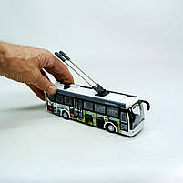 Троллейбус JC-043A 20 см — радіокерована модель з акумулятором, USB зарядкою, світлом, арт. JC-043A, фото 7
