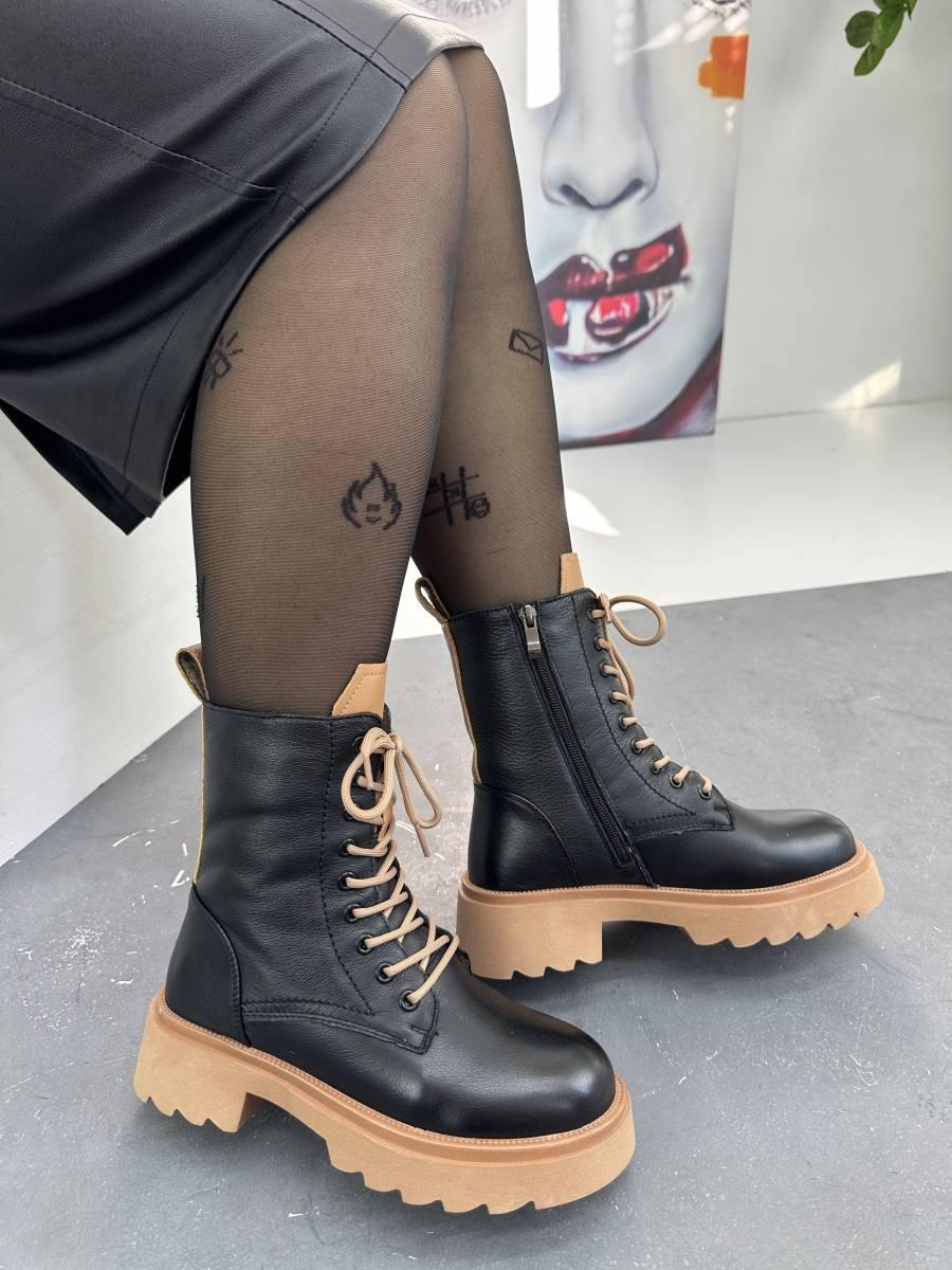 Черевики жіночі зимові MeegoComfort F2362250F-BLACK чорні на шнурівці 36, фото 1