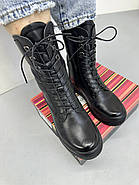 Черевики жіночі MeegoComfort F802626-BLACK чорні на шнурівці 36, фото 4