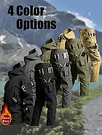 Чоловічий зимовий тактичний костюм Чорний - М'який куртка та штани, дихаючі, швидкосохнучі, еластичні, теплі