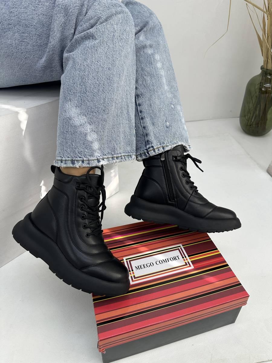 Черевики зимові жіночі MeegoComfort OX63329-1Z Black чорні на високій платформі 36, фото 1