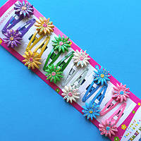 Шпильки дитячі хризантема 20 мм 2 шт. метал-колір пари на вибір