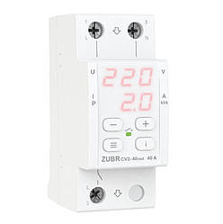 Реле напруги з контролем струму ZUBR CV2-40 red