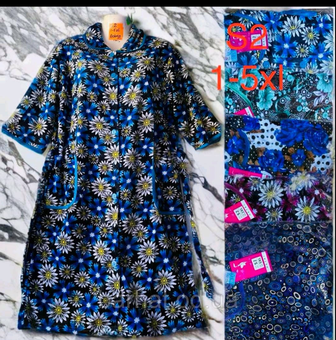 Жіночий халат велюр оптом 48-58 новинка 2025, фото 1