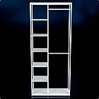 Стійка "PENELOPE ODISSEY" 2400х1080х480мм. Рейл вішало для одягу, стелаж поличний з вішалками та полицями, фото 3