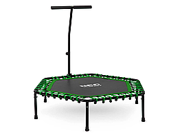 Батут для фітнесу Neo-Sport 1103 з поручнем 4 фути 127 см чорно-зелений
