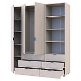 Шафа для одягу Гелар Кашемір 3ДСП з пеналом 1762х49.5х203.4. Шафа для одягу дводверна, фото 3