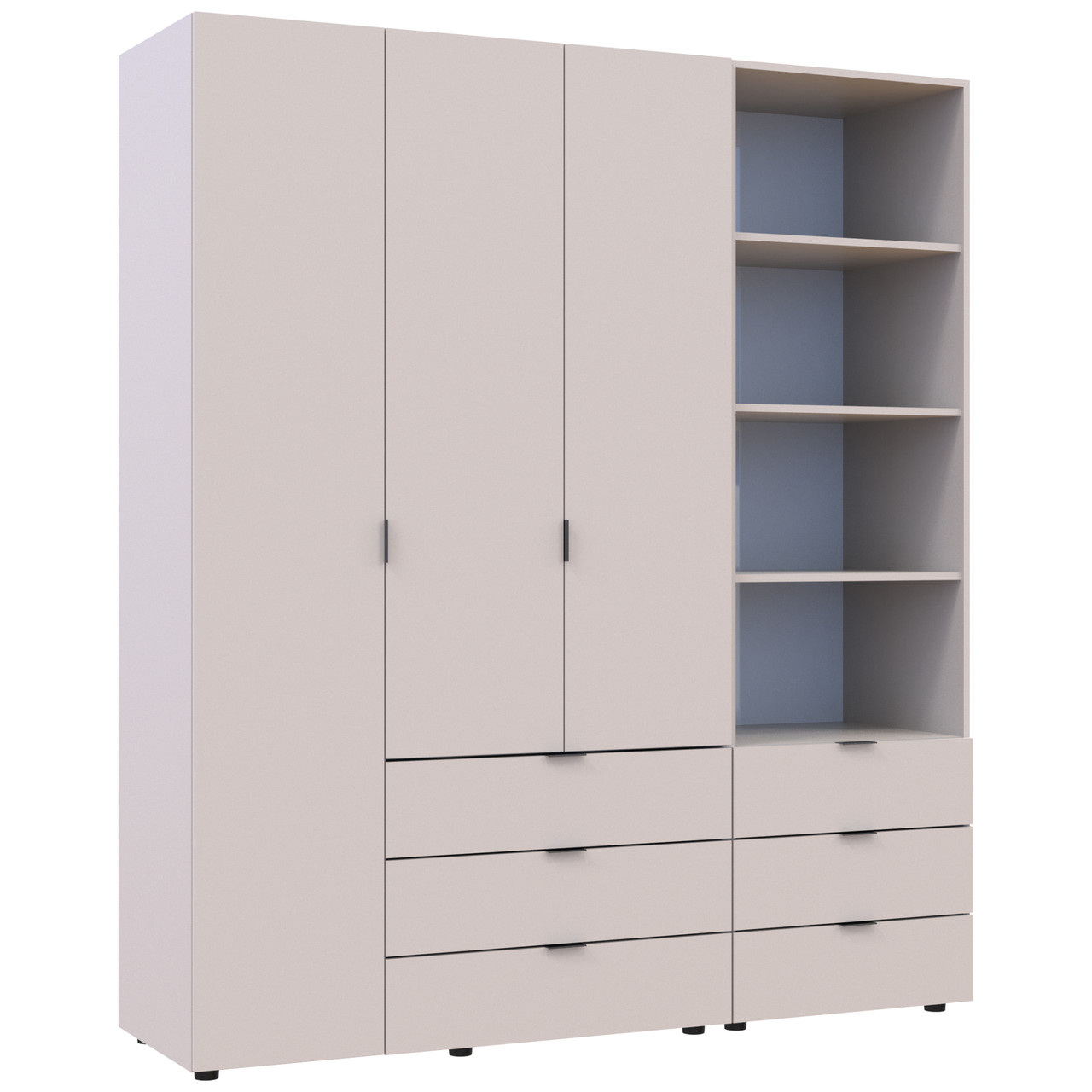 Шафа для одягу Гелар Кашемір 3ДСП з пеналом 1762х49.5х203.4. Шафа для одягу дводверна, фото 1