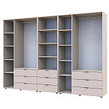 Шафа для одягу Гелар Кашемір 3+3ДСП з пеналом 292.4х49.5х203.4. Шафа для одягу дводверна, фото 4