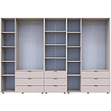 Шафа для одягу Гелар Кашемір 3+3ДСП з пеналом 292.4х49.5х203.4. Шафа для одягу дводверна, фото 7