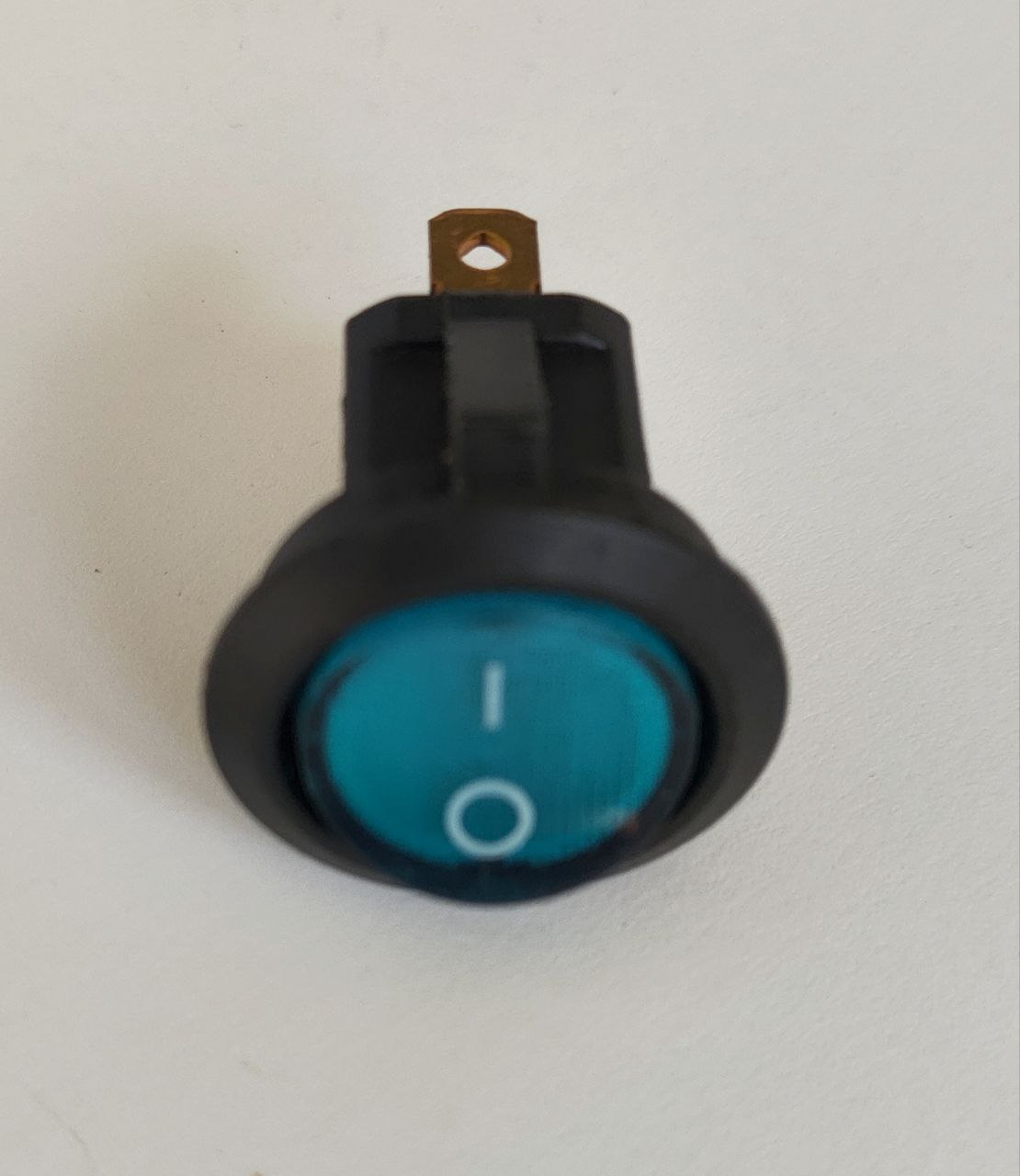 Перемикач Аско 1 клавіша кругла помаранчева KCD1-5-101N