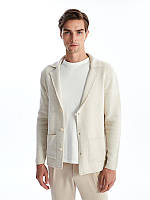 Бежевий чоловічий кардиган LC Waikiki/ЛС Вайкікі, відкладний комір, на гудзиках, з кишенями