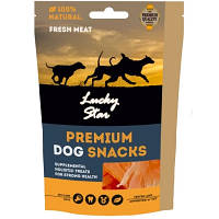 Популярний! Ласощі для собак Lucky Star Соломка з курячого в'яленого м'яса ≈11 см 85 г (4820111434145) - Краща якість