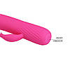 Вібратор із додатковим стимулятором клітора та 12 режимами вібрації Pretty Love Tim Vibrator Pink – для яскравих фантазій, фото 6