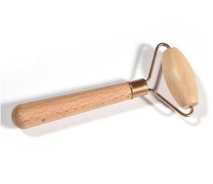 Zhuzhou Роликовий масажер Ju для догляду за шкірою обличчя, дерево, односторонній