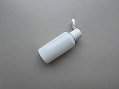 50 - 51 мл ПЕТ Круглий білий флакон з кришкою фліп-топ білого кольору 18/410, пластмасовий