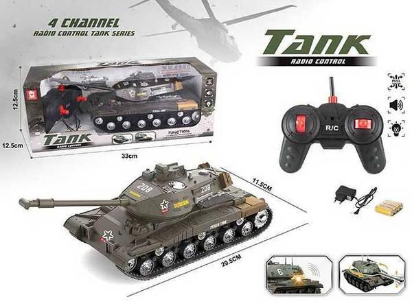 Танк на радіокеруванні зі звуком на батарейках Tank Radio Control Коричневий