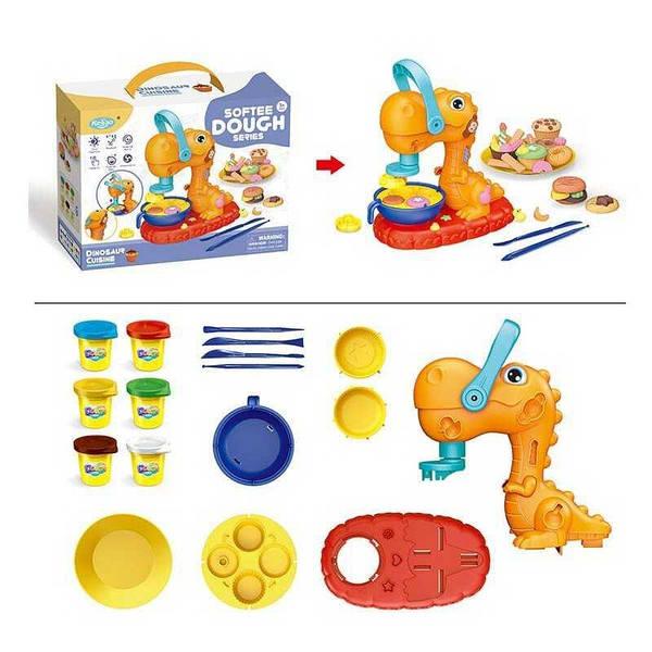 Набір тіста для ліплення 6 кольорів Динозаврик Softee Dough Series Жовтий