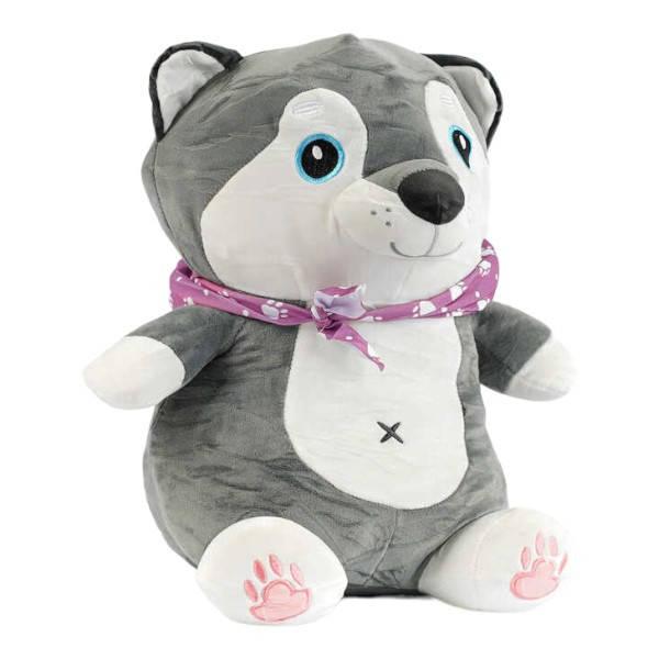 М'яка іграшка подушка Собачка 46см Сіра