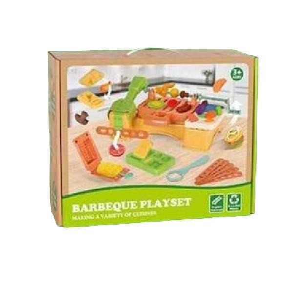 Набір тіста для ліплення 4 кольори із формами Barbeque Playset