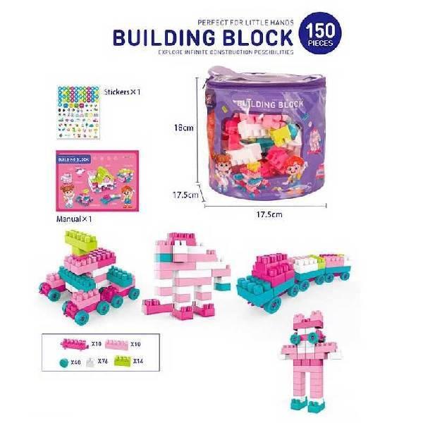Конструктор дитячий у сумці з ручкою 150 деталей Building Block