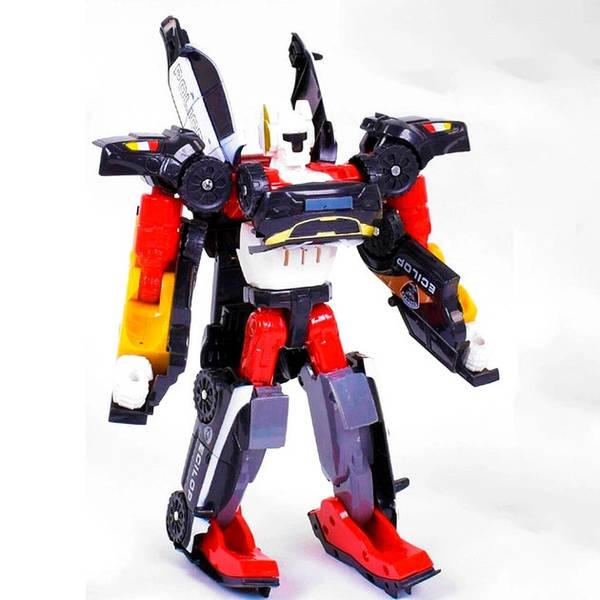 Трансформер із 3-х машинок + фігурки героїв Tritan