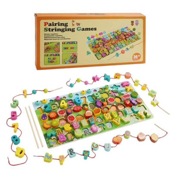 Дерев'яний сортер великий Продукти, числа, алфавіт C 67048