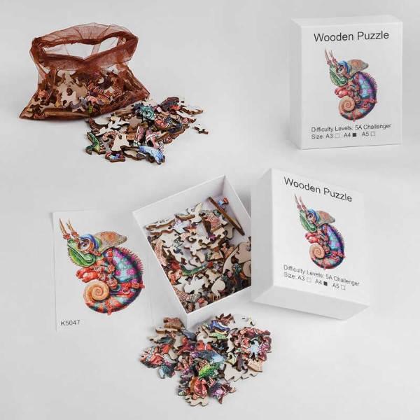 Пазл дерев'яний Хамелеон К5047/B36699 Wooden Puzzle