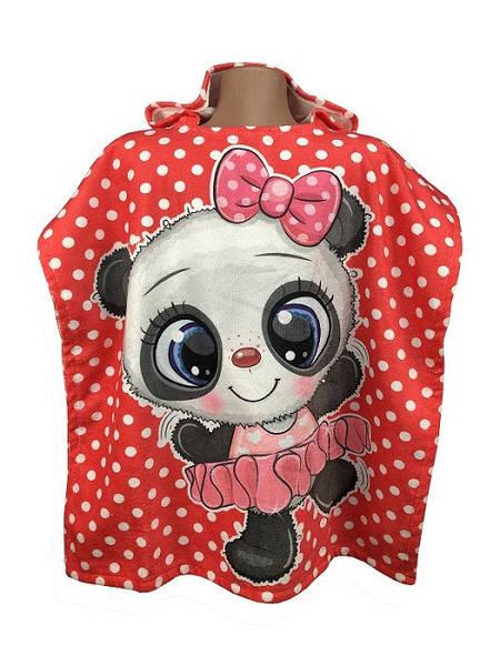 Пончо пляжне дитяче Panda devacka Махра/велюр