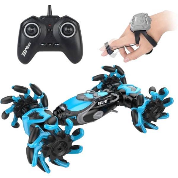 Машинка перекинути на радіо керуванні та з керуванням жестами Racing STUNT Блакитна