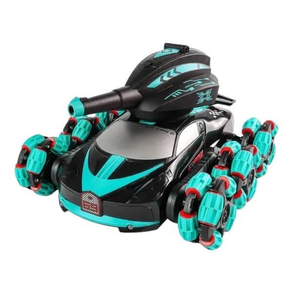 Танк стріляючий тривісний на радіокеруванні QF665-4 Зелений