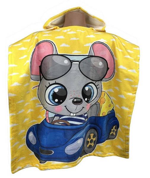 Пончо пляжне дитяче Мишеня Махра/велюр